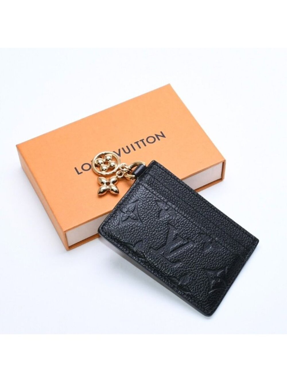 Louis Vuitton Card Case Empreinte LV Charm Noir Black Gold